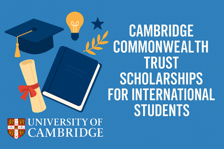 Cambridge Commonwealth Trust Scholarships for International Students